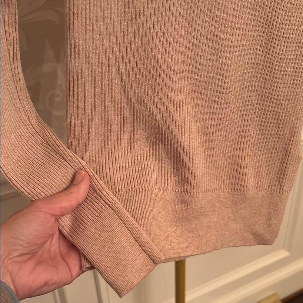 Reiss Women's Ribbed Tan Top - Picture 6 of 7
